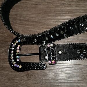 Western Vintage  Cow Girl Buckle Belt - Studded